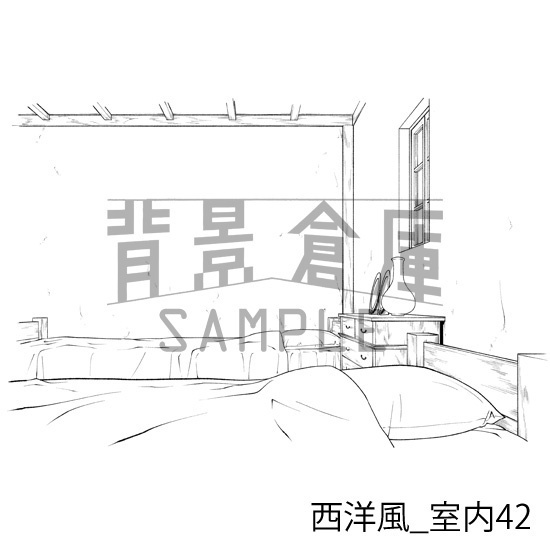 西洋風_背景素材集15(室内)_トーン