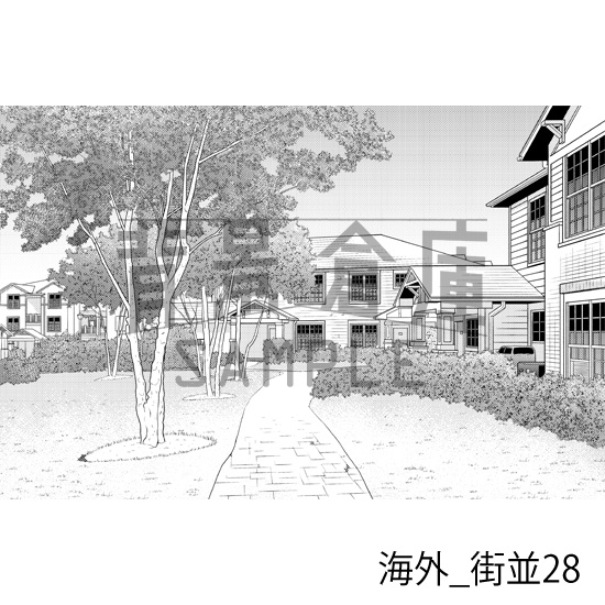 海外_背景素材集5(街並)_トーン