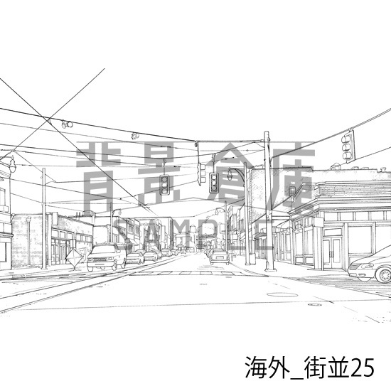海外_背景素材集5(街並)_トーン