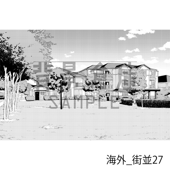 海外_背景素材集5(街並)_トーン