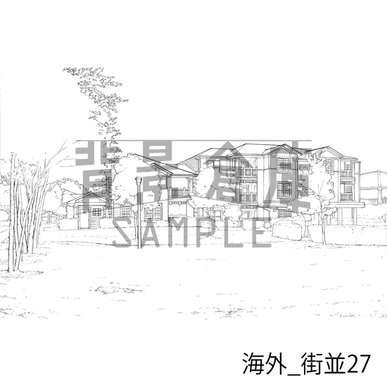 海外_背景素材集5(街並)_トーン