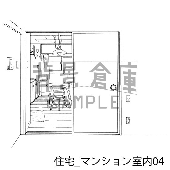 住宅の背景集_セット9(マンション室内)