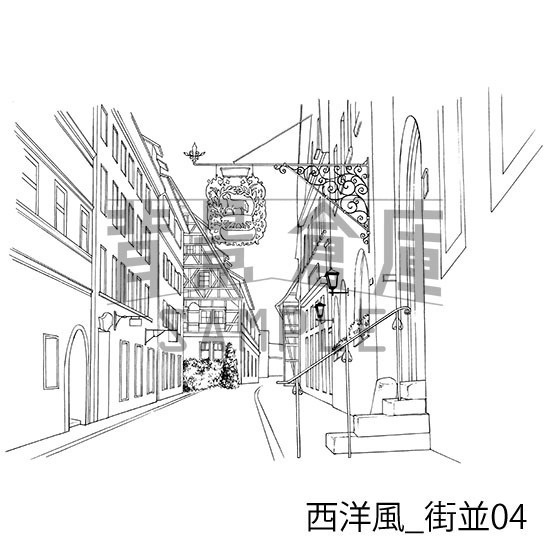 西洋風の背景集_セット1(街並)