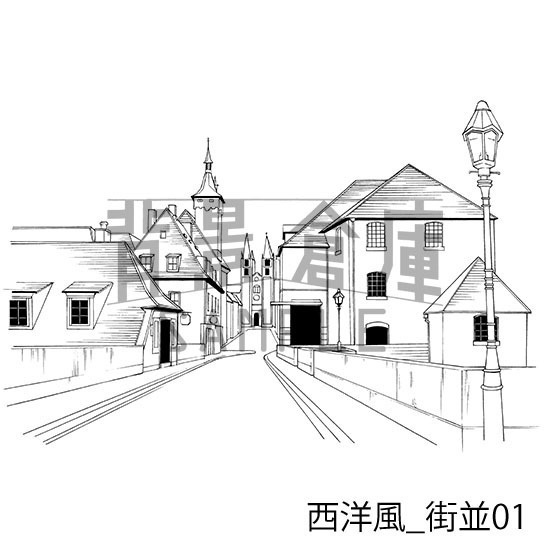 西洋風の背景集_セット1(街並)