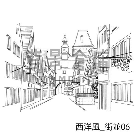西洋風の背景集_セット1(街並)