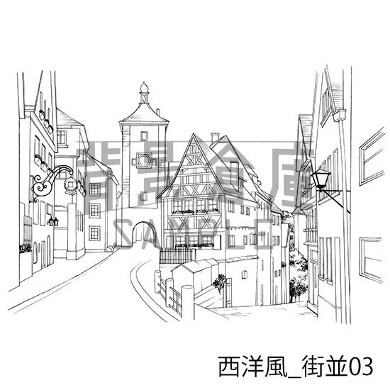 西洋風の背景集_セット1(街並)