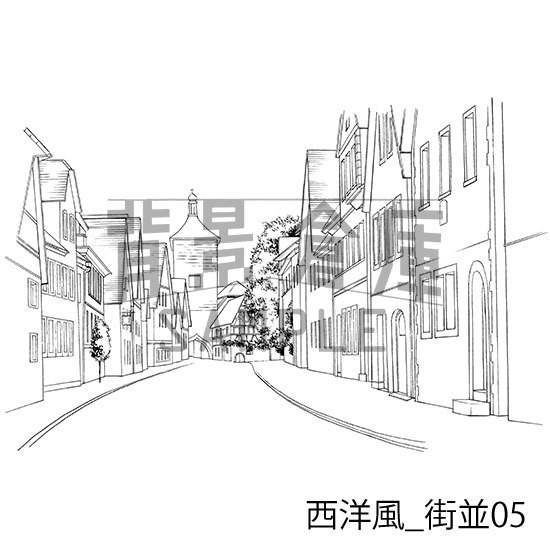 西洋風の背景集_セット1(街並)