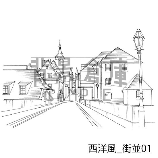 西洋風の背景集_セット1(街並)