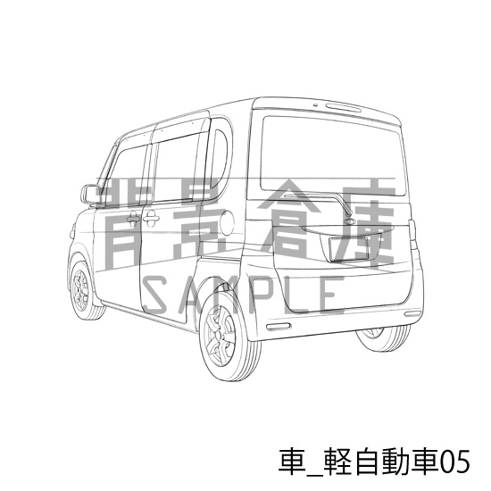 車_背景素材集4(軽自動車)_トーン