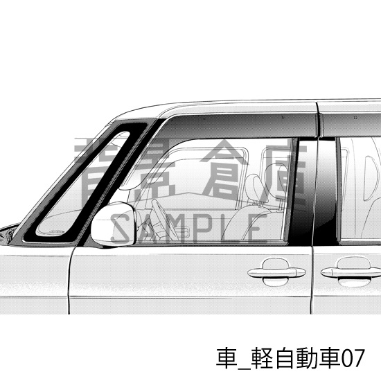 車_背景素材集4(軽自動車)_トーン