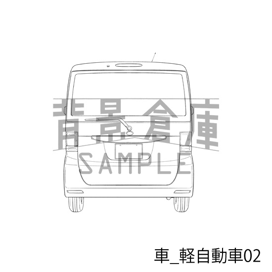 車_背景素材集4(軽自動車)_トーン