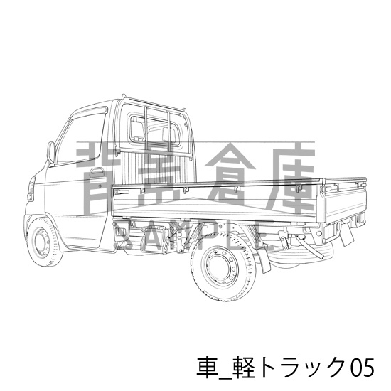 車_背景素材集5(軽トラック)_トーン