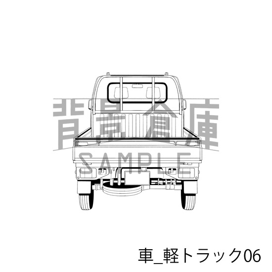 車_背景素材集5(軽トラック)_トーン