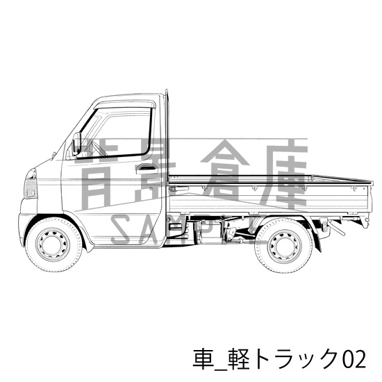車_背景素材集5(軽トラック)_トーン