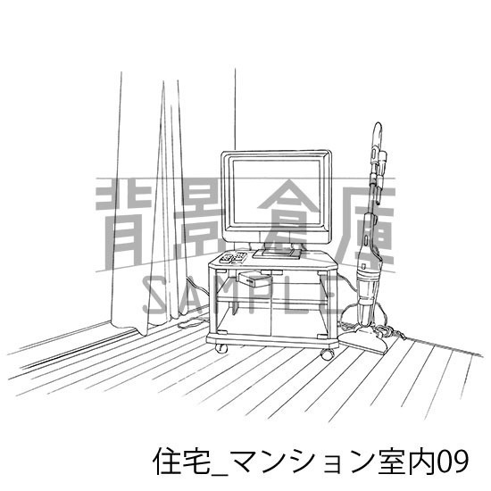 住宅の背景集_セット12(マンション室内)