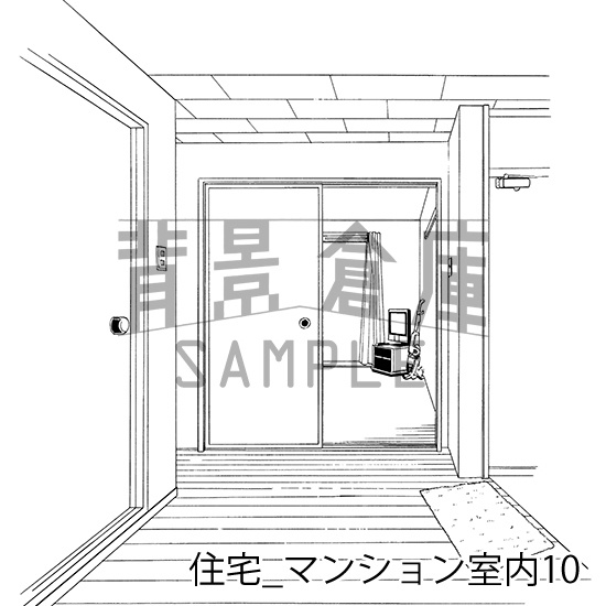 住宅の背景集_セット12(マンション室内)