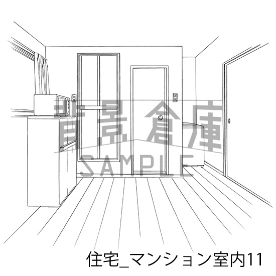 住宅の背景集_セット12(マンション室内)