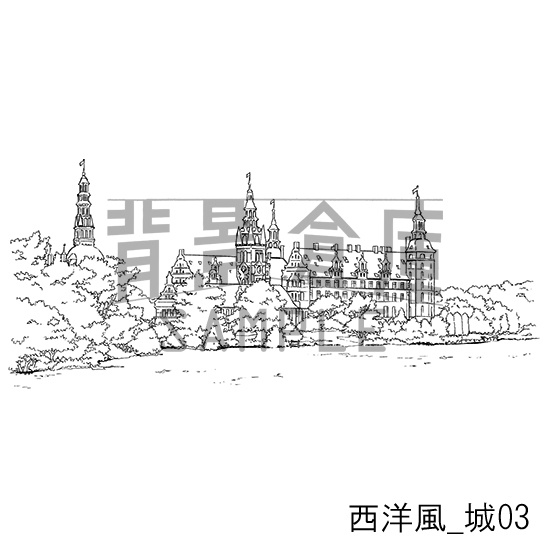 西洋風_背景素材集4(城)_トーン