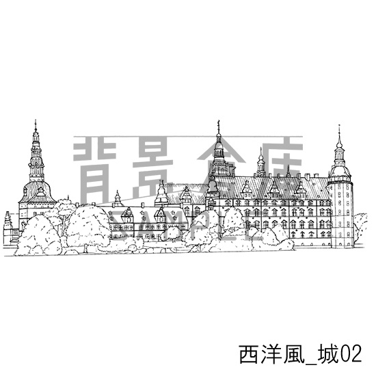 西洋風_背景素材集4(城)_トーン
