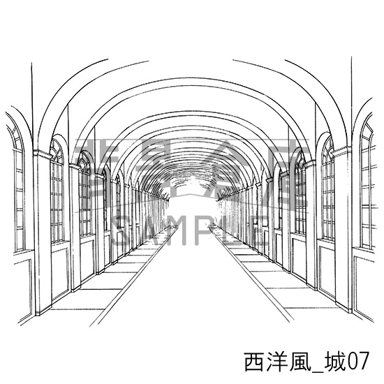 西洋風_背景素材集4(城)_トーン