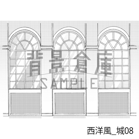 西洋風_背景素材集4(城)_トーン