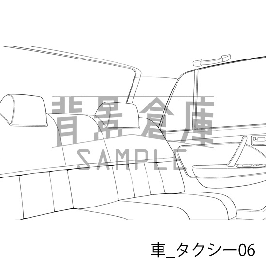 車_背景素材集7(タクシー)_トーン