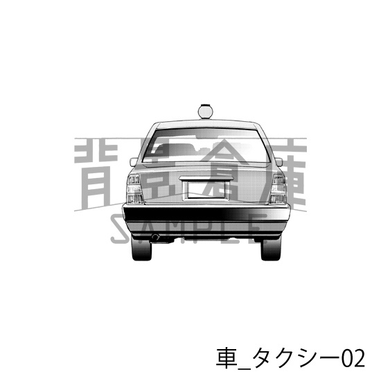 車_背景素材集7(タクシー)_トーン