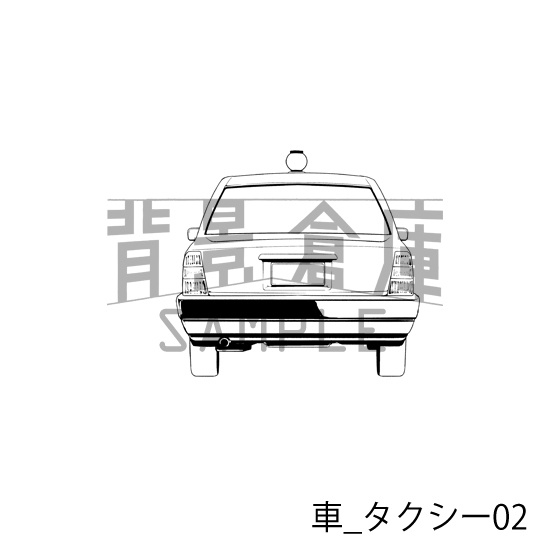 車_背景素材集7(タクシー)_トーン