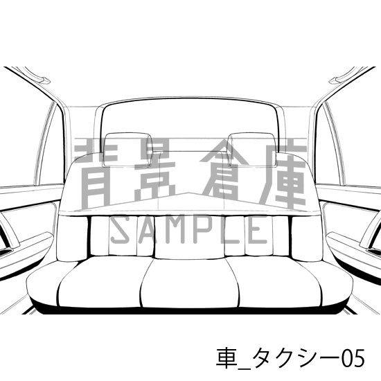 車_背景素材集7(タクシー)_トーン