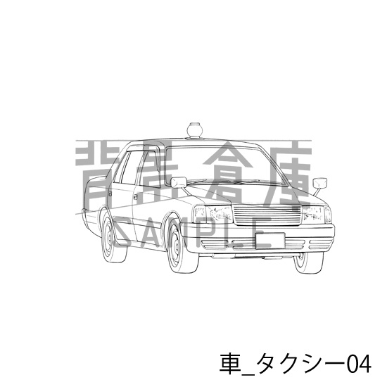 車_背景素材集7(タクシー)_トーン