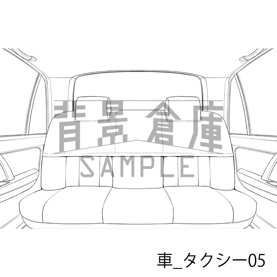 車_背景素材集7(タクシー)_トーン
