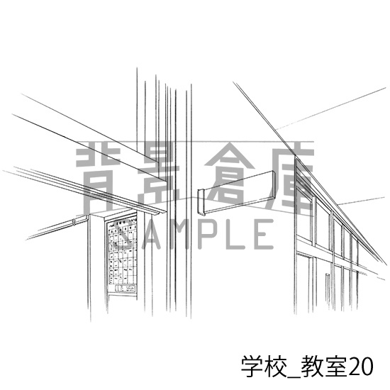 学校の背景集_セット16(教室)