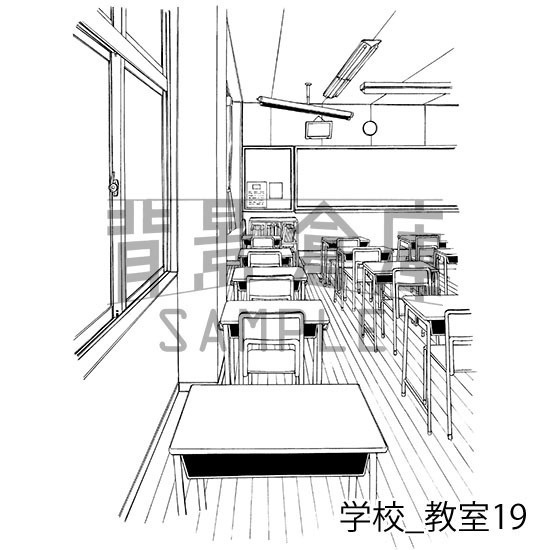 学校の背景集_セット16(教室)