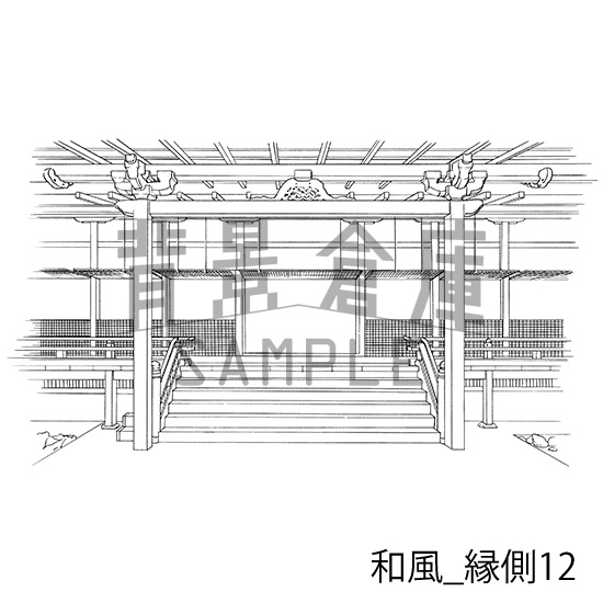 和風の背景集_セット8(縁側)