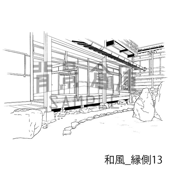 和風の背景集_セット8(縁側)