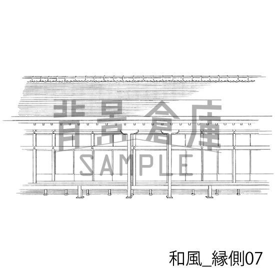和風の背景集_セット8(縁側)