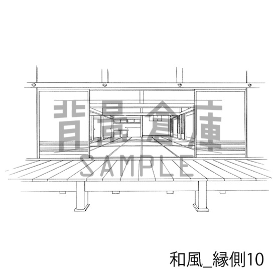 和風の背景集_セット8(縁側)