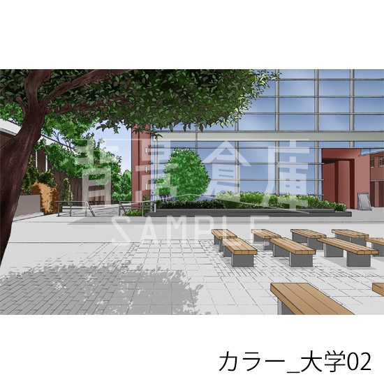 カラー_背景素材集34(大学)