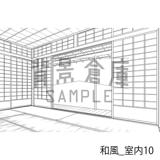 和風_背景素材集1(室内)_トーン