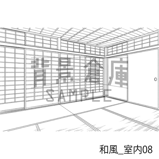 和風_背景素材集1(室内)_トーン