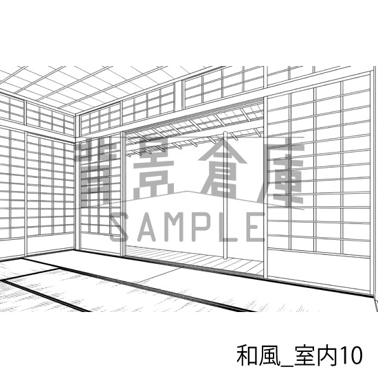 和風_背景素材集1(室内)_トーン