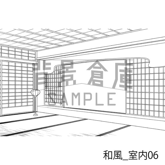 和風_背景素材集1(室内)_トーン