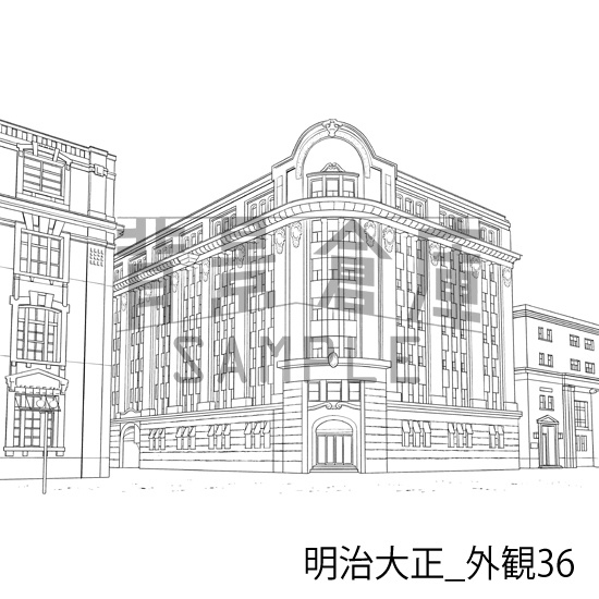 明治大正_背景素材集9(外観)_トーン