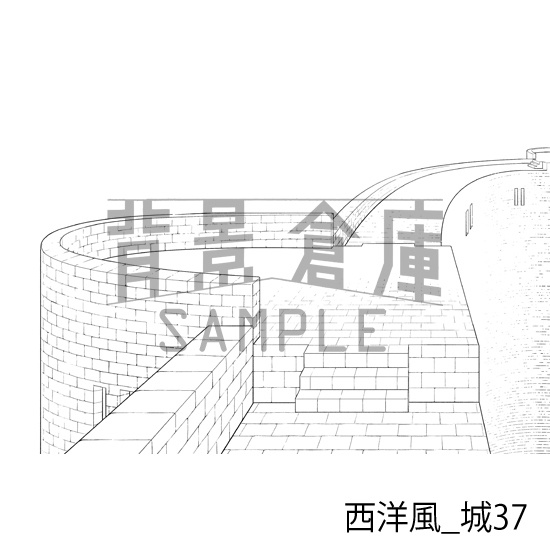西洋風_背景素材集22(城)_トーン
