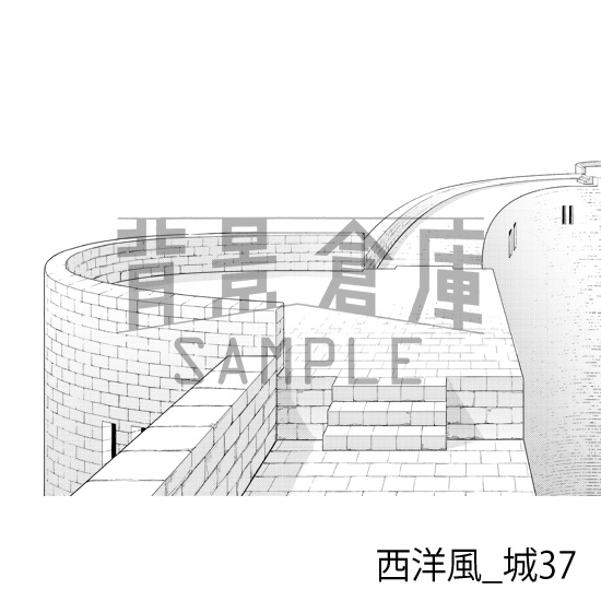 西洋風_背景素材集22(城)_トーン