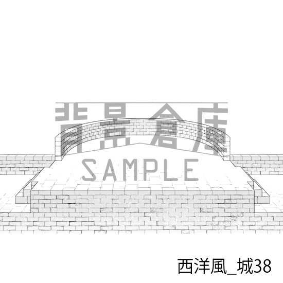 西洋風_背景素材集22(城)_トーン