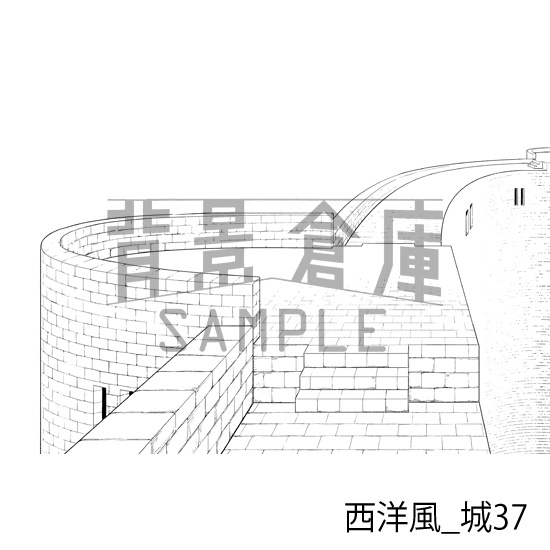 西洋風_背景素材集22(城)_トーン