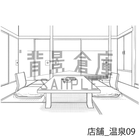 店舗_背景素材集13(温泉)_トーン