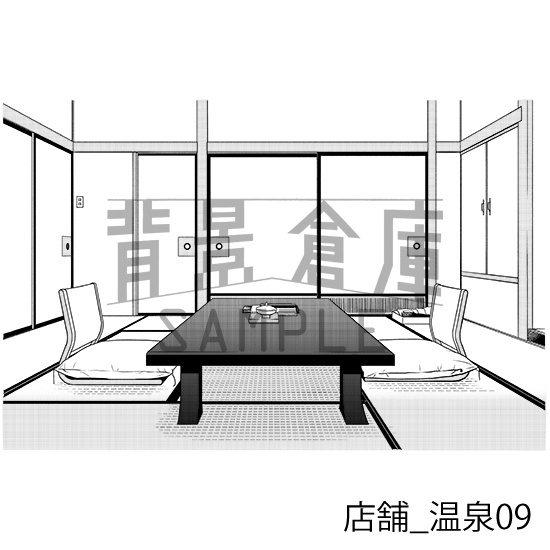 店舗_背景素材集13(温泉)_トーン