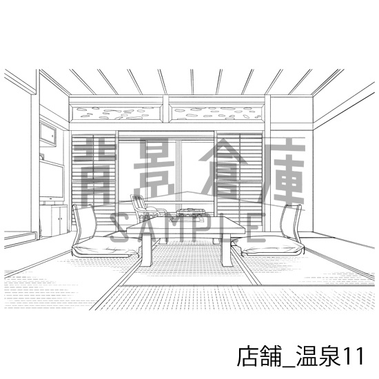 店舗_背景素材集13(温泉)_トーン
